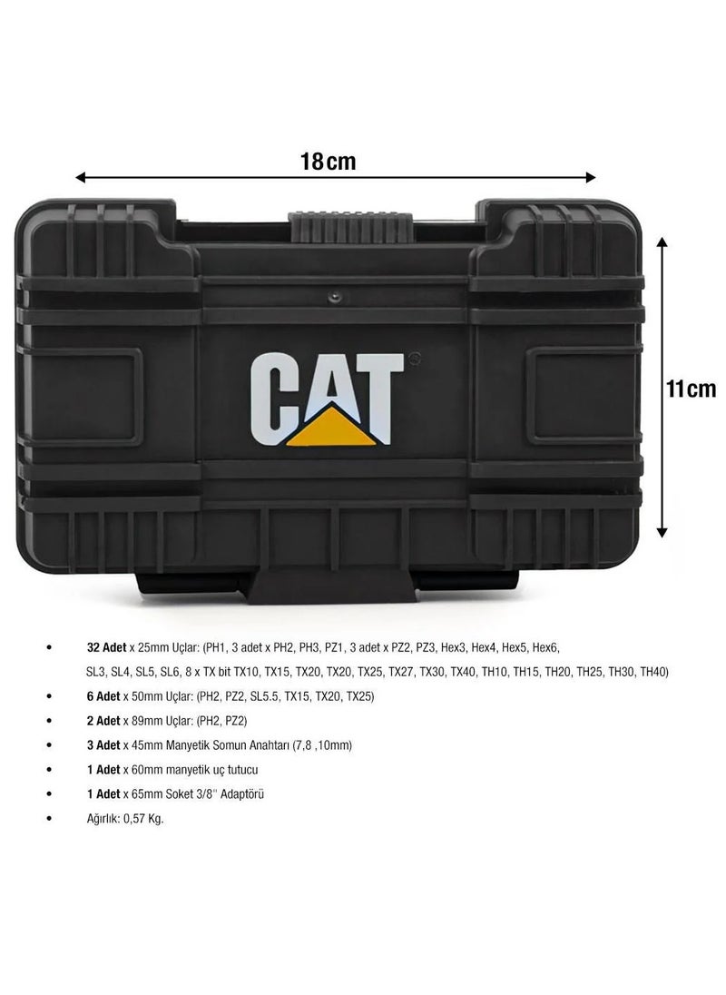 كاتربلر - CAT DA01902 طقم لقم مفك مختلط 45 قطعة - Image 1