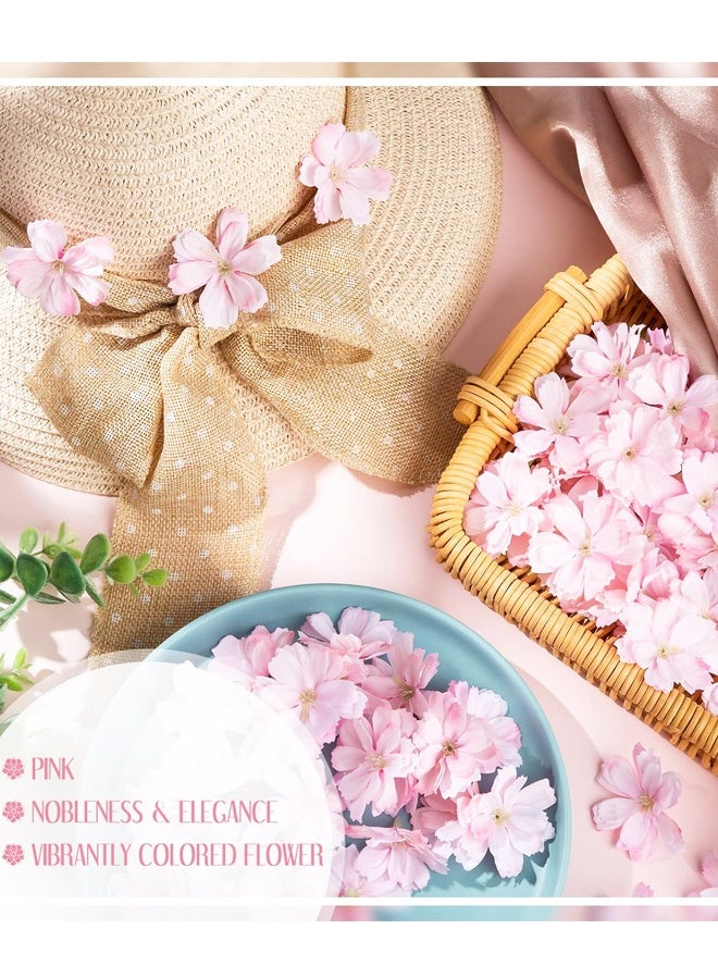 100PCS 1.8 Inch Artificial Plum Blossom Heads, Silk Faux Flowers for Wedding Party Craft Decoration - Image 5