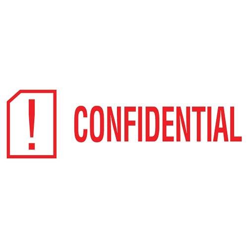 AccuStamp Accu-Stamp2® Shutter One-Color Stamp, "Confidential", 1 5/8" x 1/2" Impression, Red - Image 2