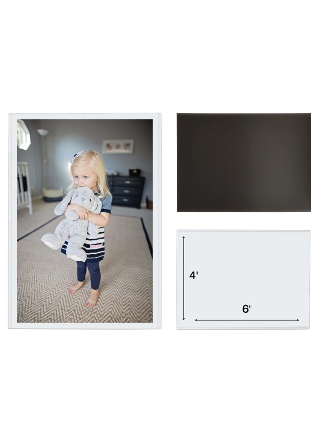 Magtech Magnetic Pocket Picture Frame  White  Holds 4 X 6 Inches Photos  10 Pack  14610  - Image 2