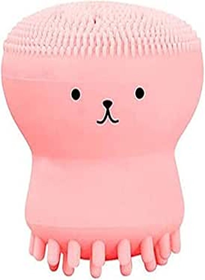Pink Small Octopus Massage Silicone Face Brush MK-FT002
