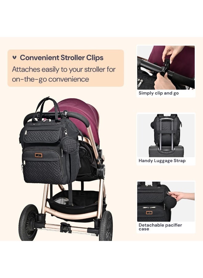 BabbleRoo Diaper Bag Backpack, Multifunction Nappy Changing Bag - Image 5