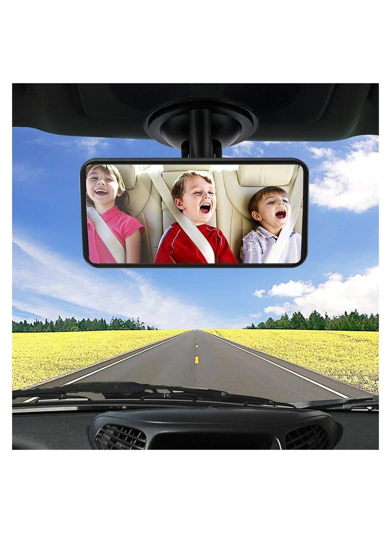 Baby Car Mirror Rear Facing, View Infant/ Toddler in Back Seat, Shatterproof Safety Rear View Backseat Mirror 360 Degree Rotatable - Image 3