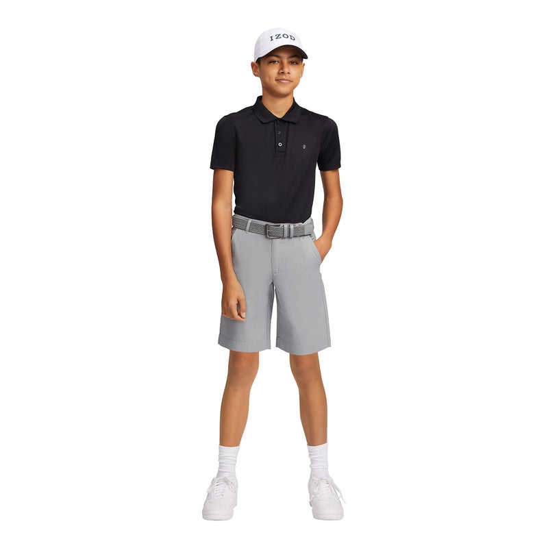 Izod Boys Performance Swingflex Stretch Straight Fit Golf Shorts, Monument, 10 US - Image 3