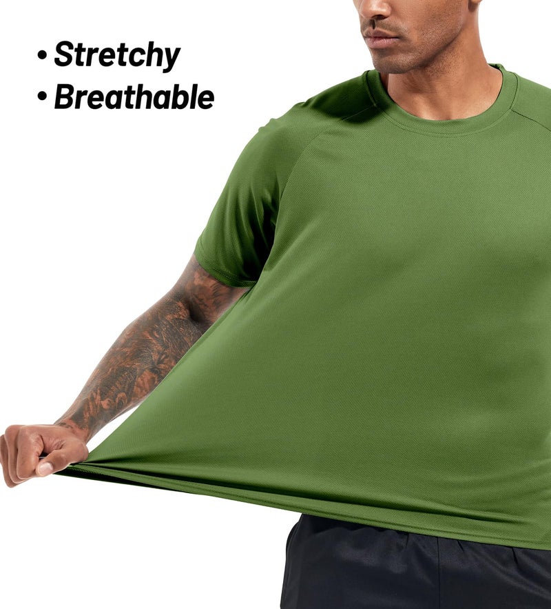 Boyzn Men's 5 Pack Dry Fit Workout Running Shirts Moisture Wicking Short Sleeve Mesh Athletic T-Shirts 5P04-XL - Image 4