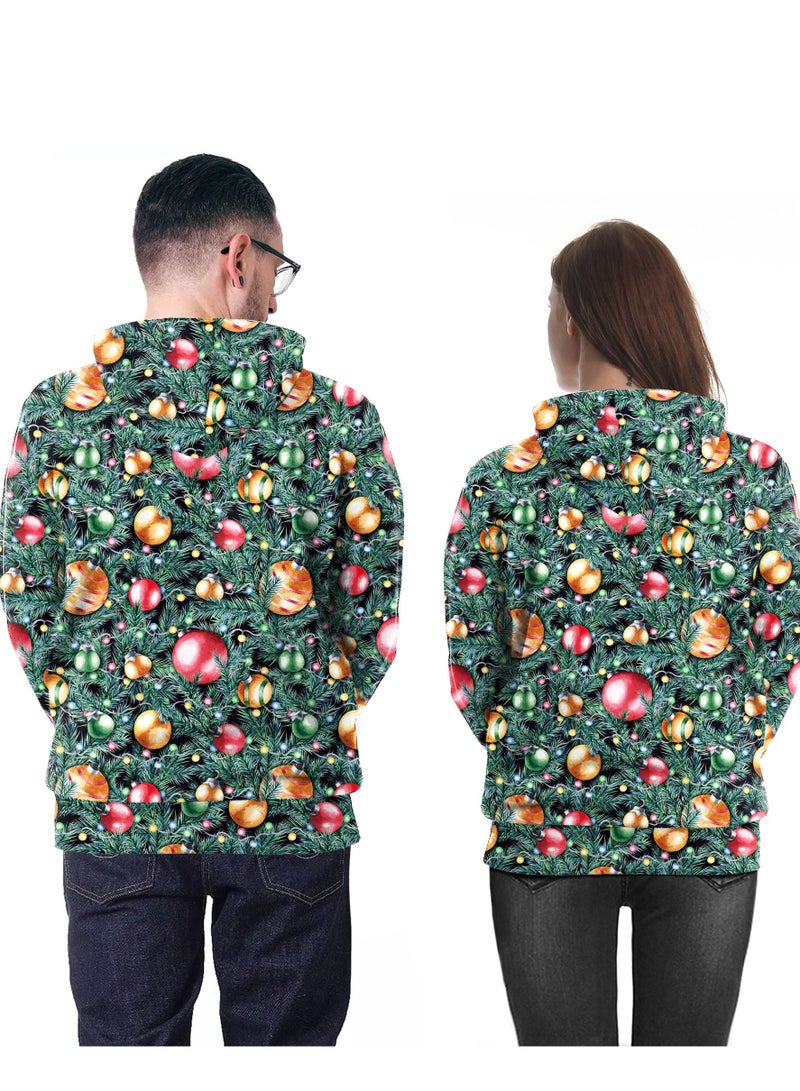 1PCS New Christmas Hoodie Digital Print Women's Casual Pullover for Men  - Image 2