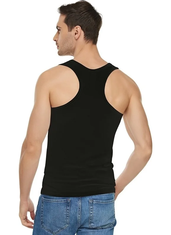 Tutku Elit e e Men's 6-Piece Lycra Sports Rambo Undershirt Black