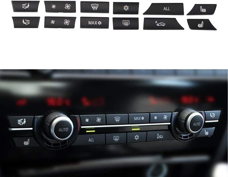 Mactoom AC Climate Control Button Repair Stickers Compatible with BMW 5 2009-2015 Series E60 F10 Replacement Decal Stickers - Image 2
