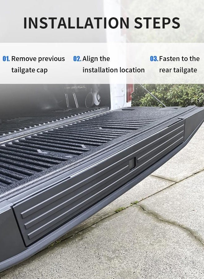 KARPAL Center Flexible Flex Step Tailgate Cap Mad Molding Trim w/Release Button Compatible With Ford F150 F-150 2015-2020 - Image 5