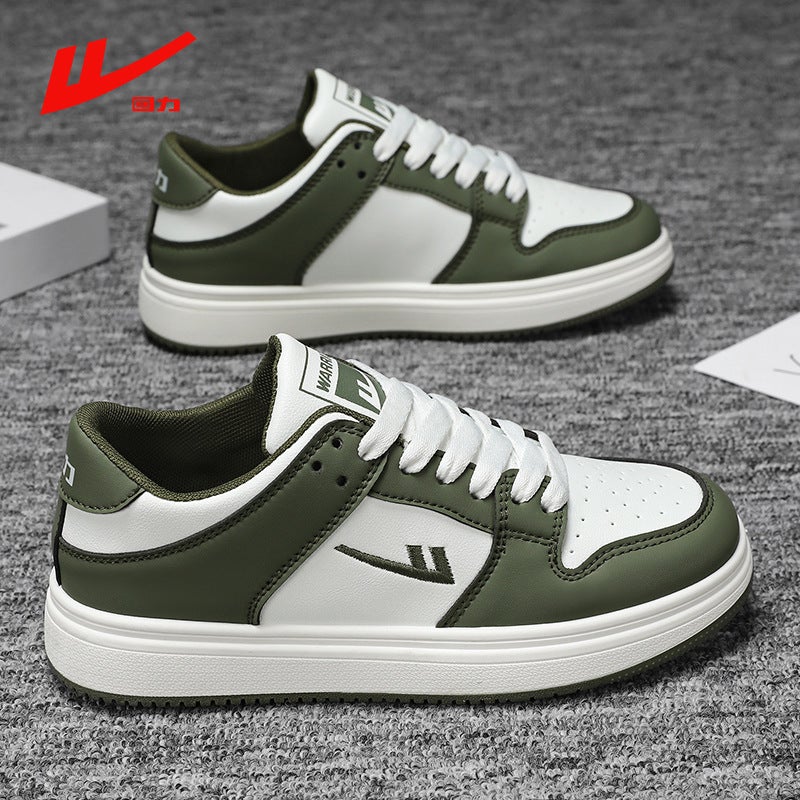 Pull Back Men''s Shoes 2025 Autumn New Waterproof Leather Sports Shoes for Teenagers, Women''s Couple Shoes, Aj Black and White Panda Sneakers - Image 1