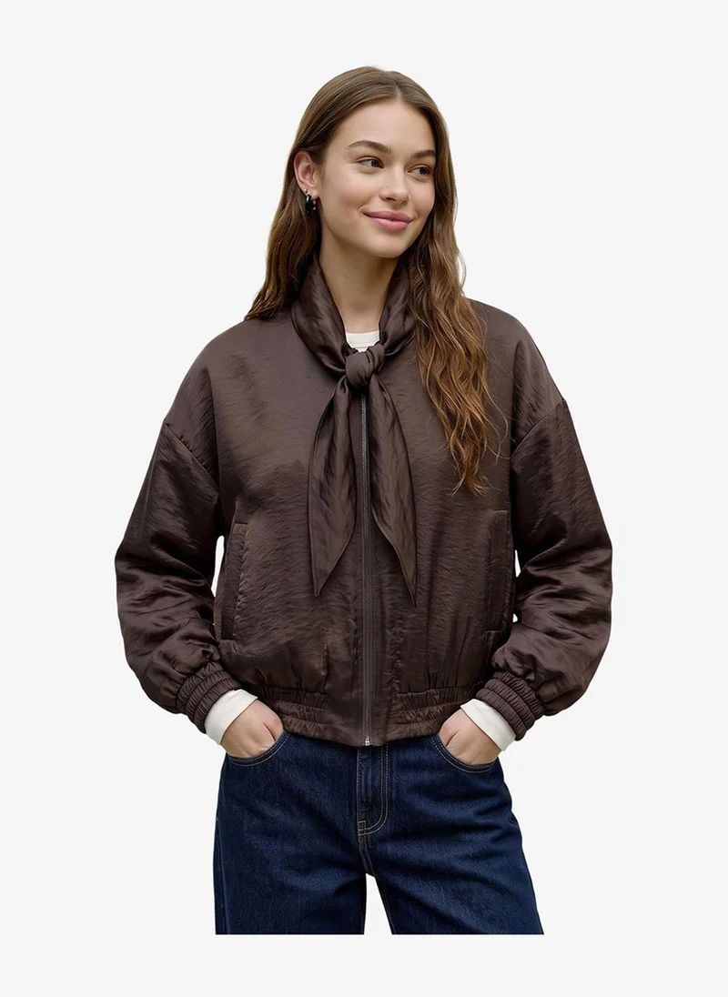 Women's VMPENNY Long Sleeve Bow Bomber Woven