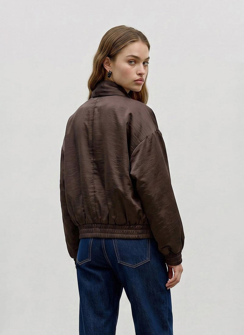 VERO MODA Women's VMPENNY Long Sleeve Bow Bomber Woven - Image 2