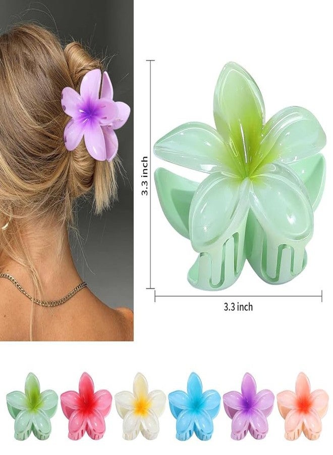 YANWENX Flower Hair Clips 6 PCS Claw Clips Hair Claw Clips Cute Large Hair Clips Hair Accessories for Women Girls - Image 2