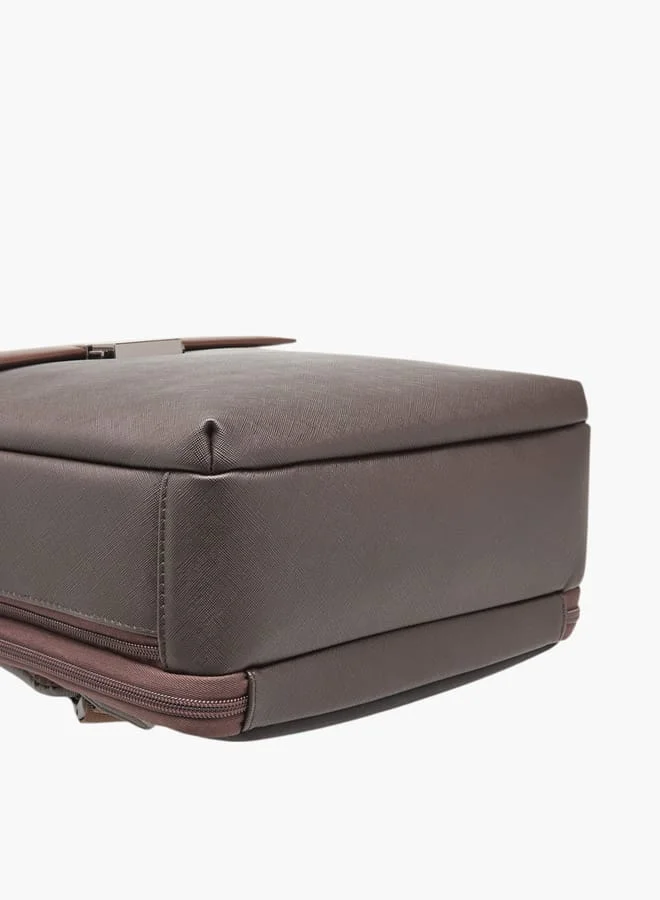 DUCHINI Solid Backpack With Zip Closure And Laptop Compartment - 39X29X8 Cm