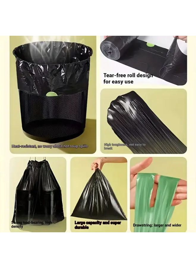 50pcs Drawstring Trash Bags Thick Leak Proof for Kitchen Bathroom Living Room - Image 4