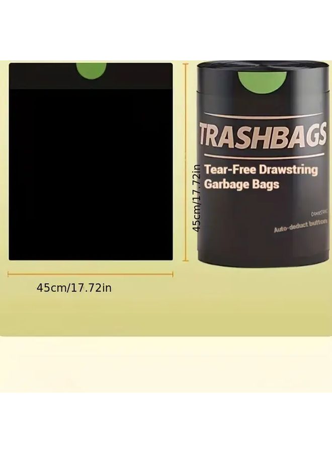 50pcs Drawstring Trash Bags Thick Leak Proof for Kitchen Bathroom Living Room - Image 3