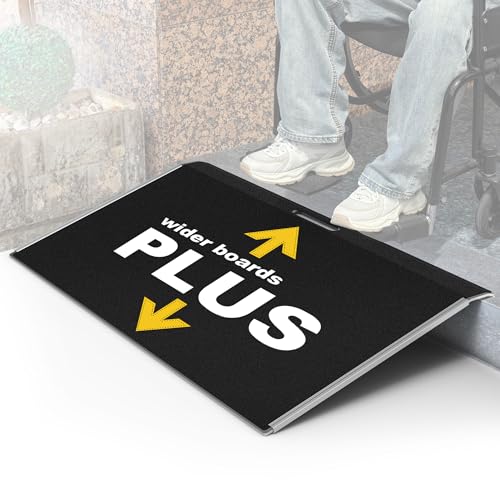 Nuvium 19L x 32W Threshold Ramp for Doorways Wider Boards PortableAntiSlip Ramps for Wheelchairs for Home700 LBS Load CapacityAluminum Door Ramp and Curb Ramp for ScootersPower ChairsWalkers - Image 2
