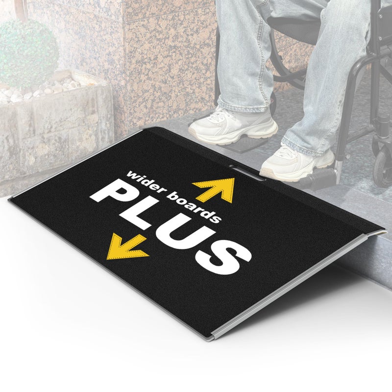 Nuvium 19L x 32W Threshold Ramp for Doorways Wider Boards PortableAntiSlip Ramps for Wheelchairs for Home700 LBS Load CapacityAluminum Door Ramp and Curb Ramp for ScootersPower ChairsWalkers - Image 3