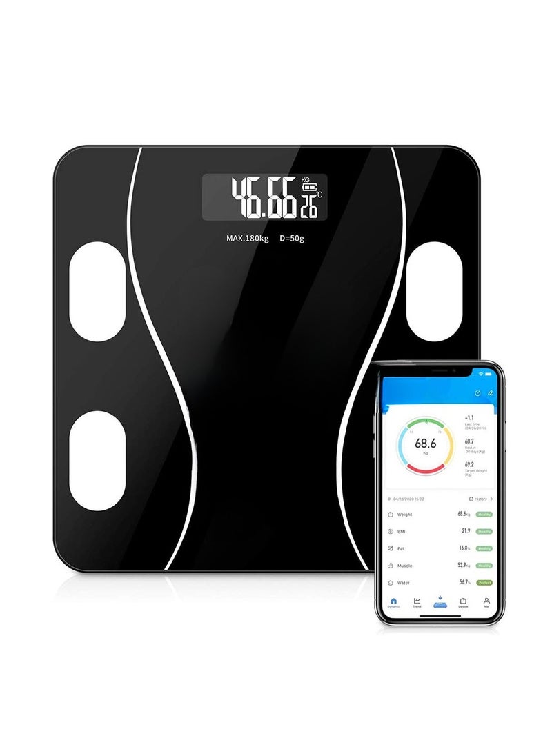 Generic Bluetooth Body Fat Scale – Digital High-Precision Wireless Body Composition Analyzer, Rechargeable via USB, Compatible with Android Devices 