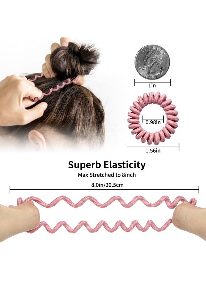 QIUTIMIY 16Pcs Spiral Hair Ties (Cloth) Hair Elastic Coils For Women And Girls Waterproof Phone Cord Hair Scrunchies Accessories Bands For Ponytails And Updos - Image 4
