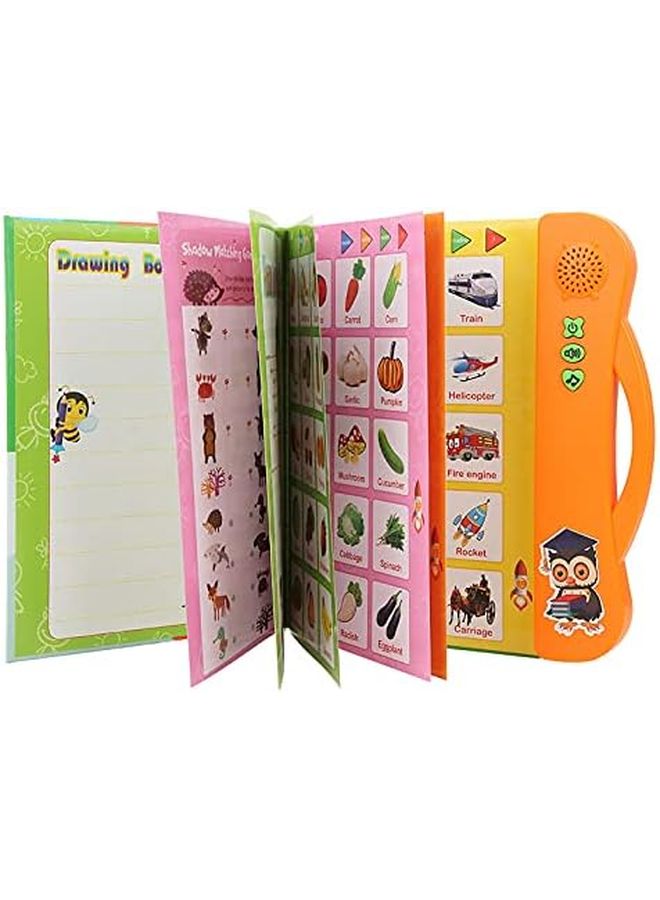 قلم التعلم الإلكتروني البرتقالي مع كتاب الصوت والموسيقى والمؤثرات البصرية لعبة تعليمية للأطفال فوق 3 سنوات - Image 5