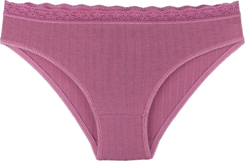 Sensu Women's Mixed Colors Lace Waist 5-Piece Panties Set KTS1209