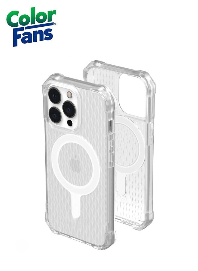 Color Fans Apple iPhone 13 Pro Max Case 6.7" Essential Armor Built-in Magnet Compatible with Magnet Charging Ultra Thin Ergonomic Protective Cover - Frosted Ice  - Image 1