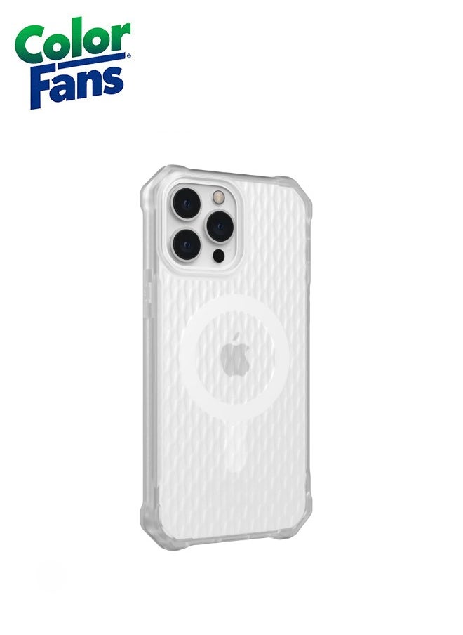 Color Fans Apple iPhone 13 Pro Max Case 6.7" Essential Armor Built-in Magnet Compatible with Magnet Charging Ultra Thin Ergonomic Protective Cover - Frosted Ice  - Image 2