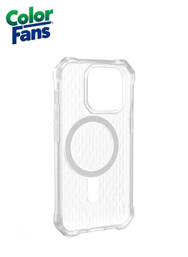 Color Fans Apple iPhone 13 Pro Max Case 6.7" Essential Armor Built-in Magnet Compatible with Magnet Charging Ultra Thin Ergonomic Protective Cover - Frosted Ice  - Image 3