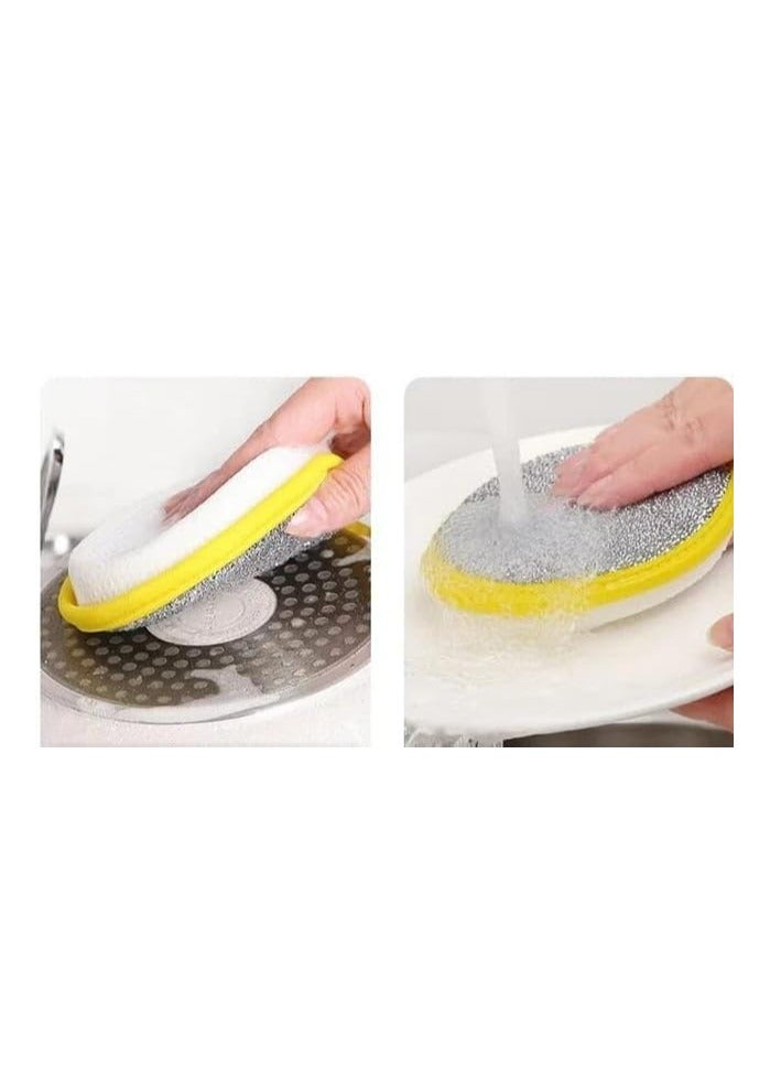 Oasisgalore 10pcs Kitchen Dishwashing Sponge Houslhod Double -Sided Cleaning Sponge Kitchen Scrub Sponge，Cleaning Tool - Image 4