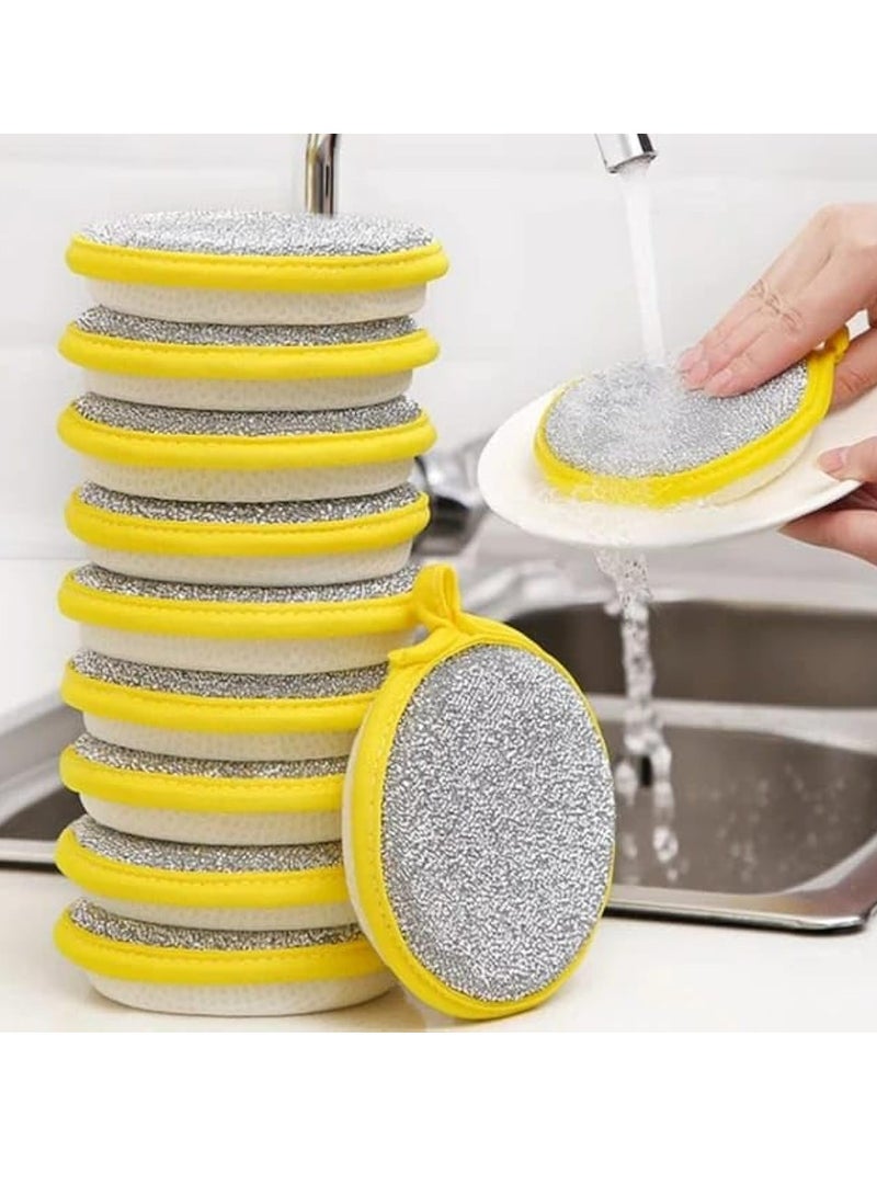 Oasisgalore 10pcs Kitchen Dishwashing Sponge Houslhod Double -Sided Cleaning Sponge Kitchen Scrub Sponge，Cleaning Tool - Image 1