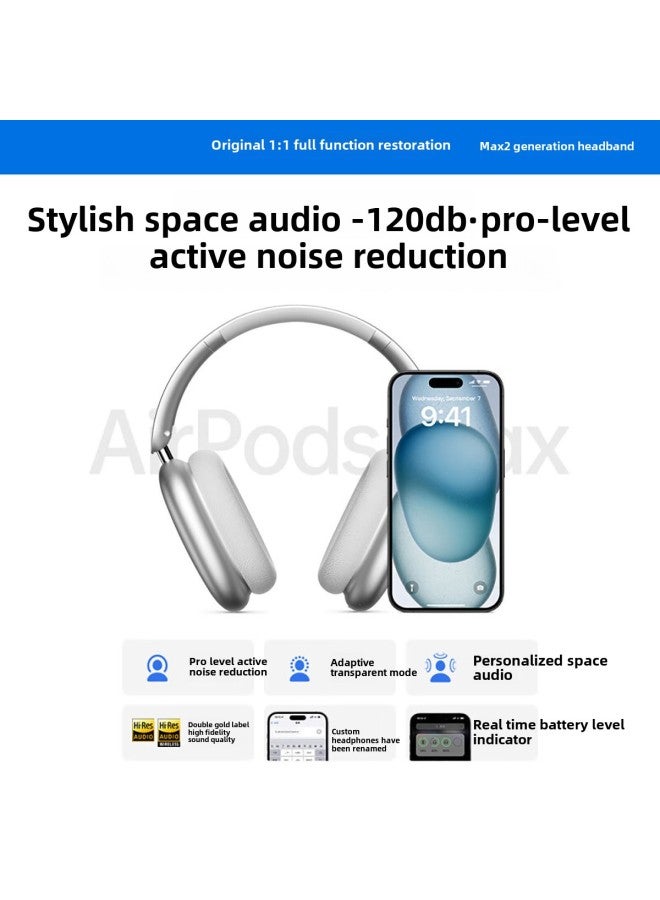 Headset Huaqiang North 1:1 Top With Max 2nd Generation Active Noise Cancel-120db Applicable To Full Series-Colour:Max Mid-range Version--blue  - Image 1