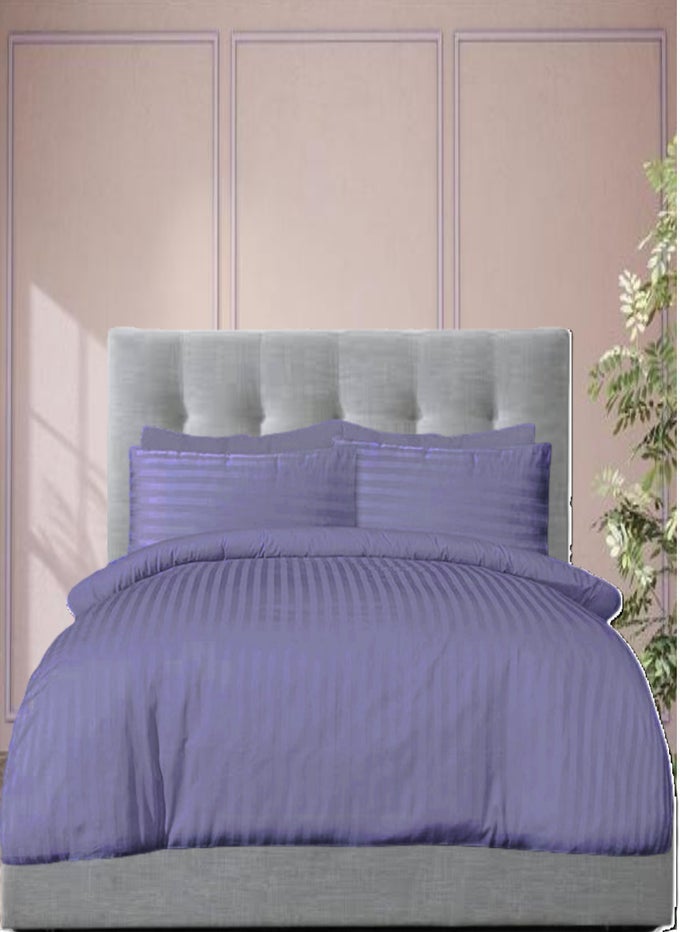 6 PIECES SUPER KING SIZE DUVET COVER SET - INCLUDES 1 DUVET COVER (240X260CM), 1 FITTED SHEET (200X200+30CM), 4 PILOW CASES
