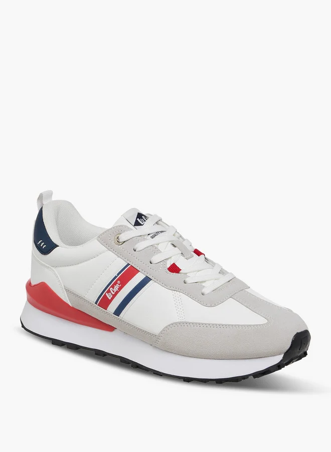 Lee Cooper Men's Panelled Sneakers with Lace-Up Closure