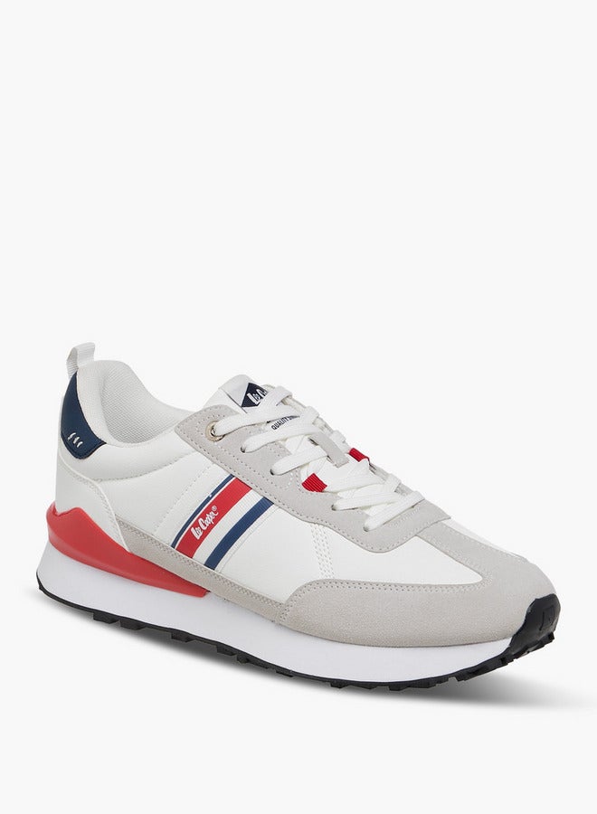 Lee Cooper Men's Panelled Sneakers with Lace-Up Closure - Image 2