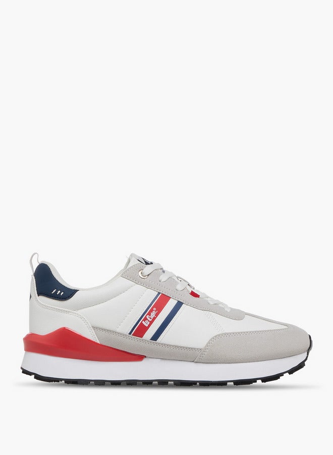 Lee Cooper Men's Panelled Sneakers with Lace-Up Closure - Image 3