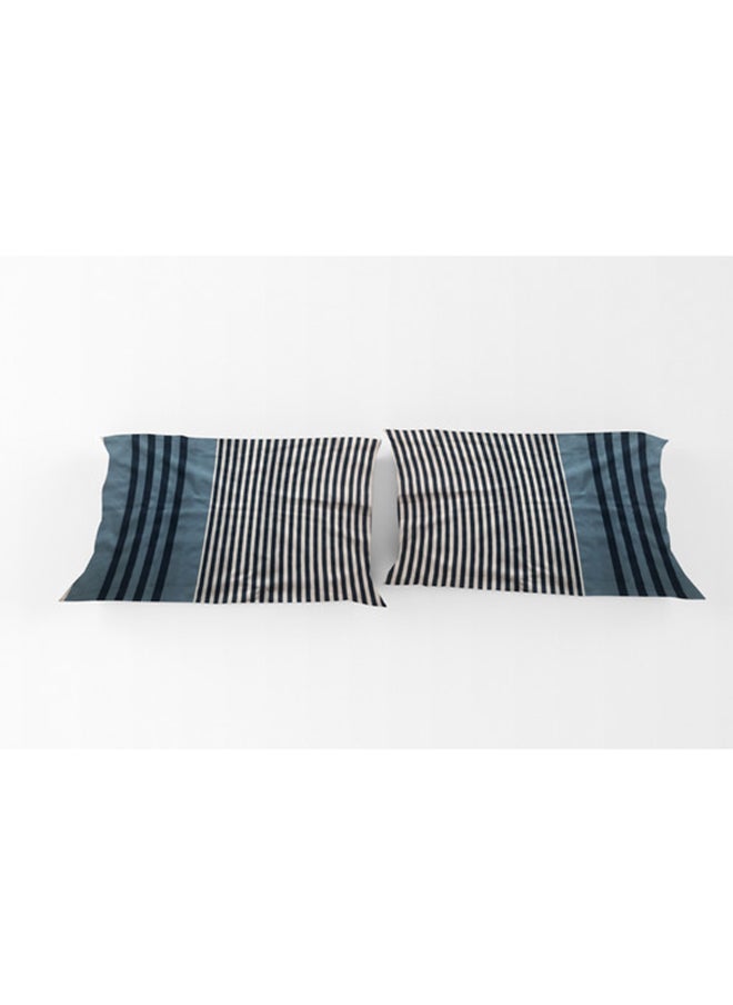 Home-Tex Design - 3 Piece Hometex Design 100% Cotton King Size Printed Flat Sheet Set FEYDE - 1 Flat Sheet (240x260 cm) + 2 Pillow Covers (50x80 cm) - Image 1