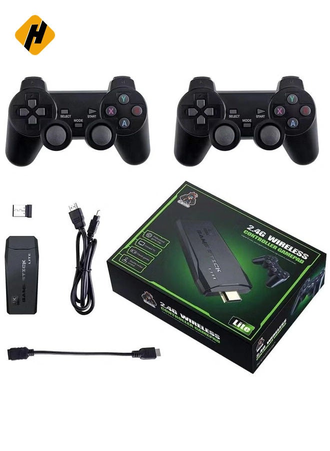 HuHa Wireless Game Console 2.4G HD Arcade PS1 Home TV Mini Game Console U Bao Retro Game Console Wireless Gamepad Controller 64G (new package)  - Image 1