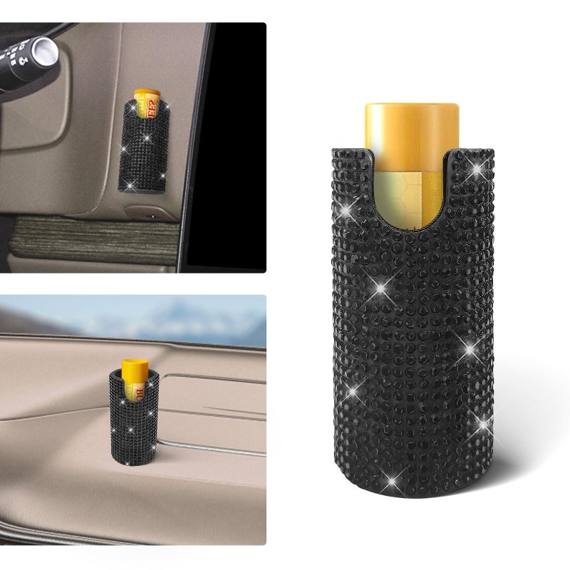 OYIXIO chapstick Holder for car Upright Lip Balm Holder No Melt Bling car Accessories for WomenSuitable for Most VehiclesBlack - Image 3