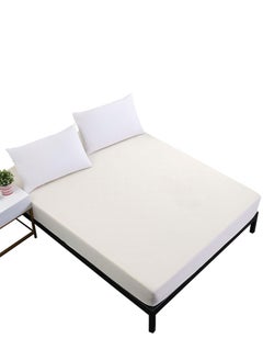 Bonita Shrimp Skin Waterproof Mattress Protector Machine Washable Solid Color Breathable Soft Mattress Cover  - Image 1