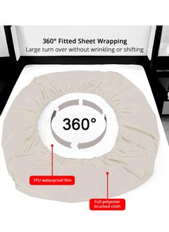 Bonita Shrimp Skin Waterproof Mattress Protector Machine Washable Solid Color Breathable Soft Mattress Cover  - Image 4