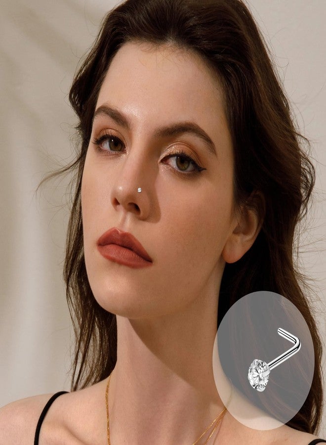 ONESING 44 Pcs 20G Nose Rings Studs Nose Piercings for Women and Men Surgical Steel Moon Star Heart L Shapes Nose Rings Hypoallergenic Nose Studs Body Piercings - Image 4