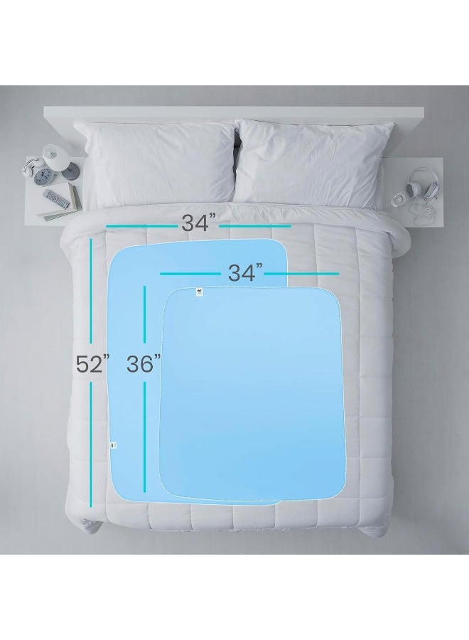 Vive Bed Pads for Incontinence Washable, Bed Wetting Protection for Adults & Elderly - Waterproof Reusable Underpads for Mattress, Women, Men, Kids, Pets (Blue, 34" x 52") - Image 5