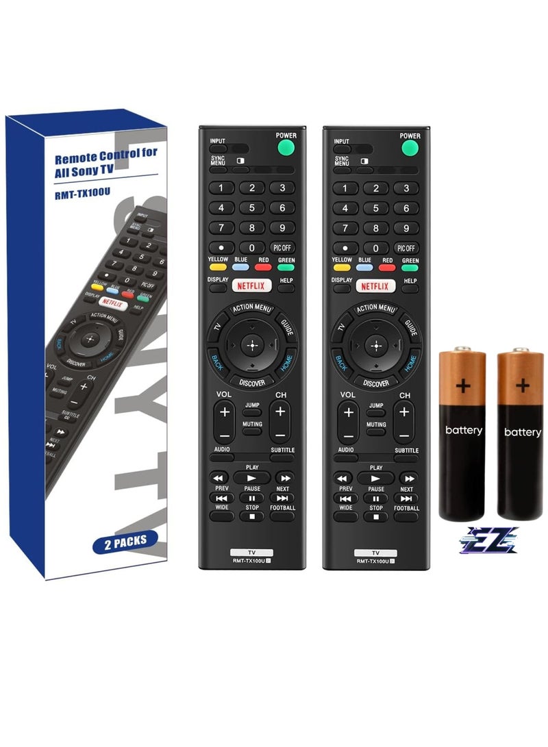 ELTRAZONE RMT-TX100U Remote Replacement for Sony Bravia RMTTX100U TV Remote Control, if Applicable XBR75X850C with battery - Image 1