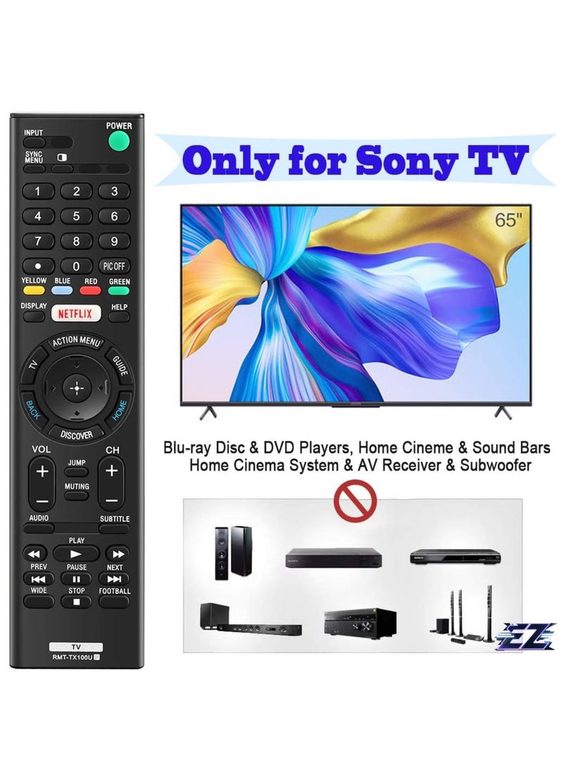 ELTRAZONE RMT-TX100U Remote Replacement for Sony Bravia RMTTX100U TV Remote Control, if Applicable XBR75X850C with battery - Image 2