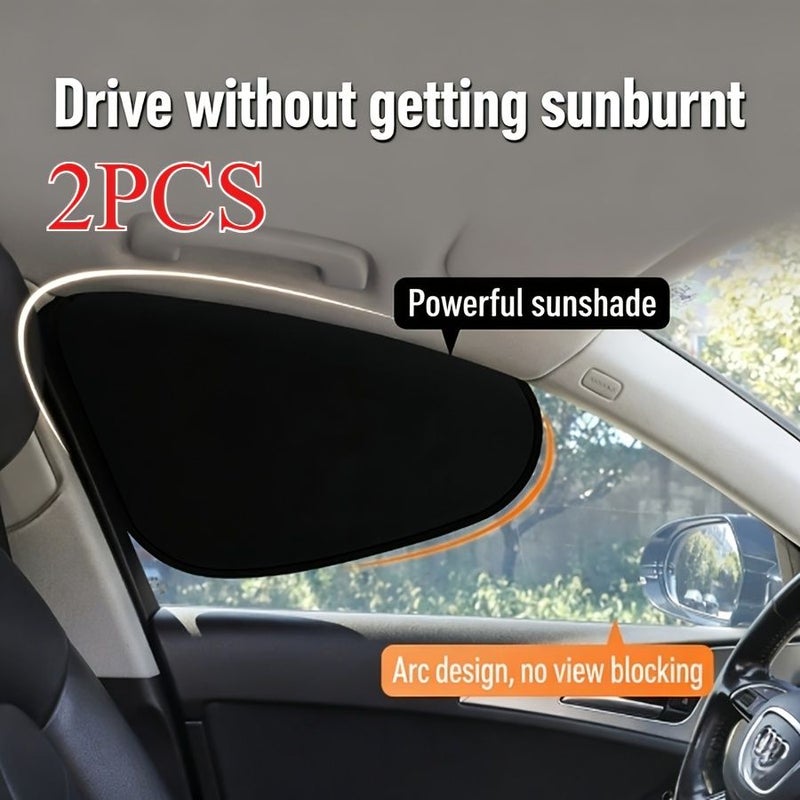 Car Sun Shades for Driver Side 2 Pack Summer Heat Insulation Static Cling Sun Visor - Image 1