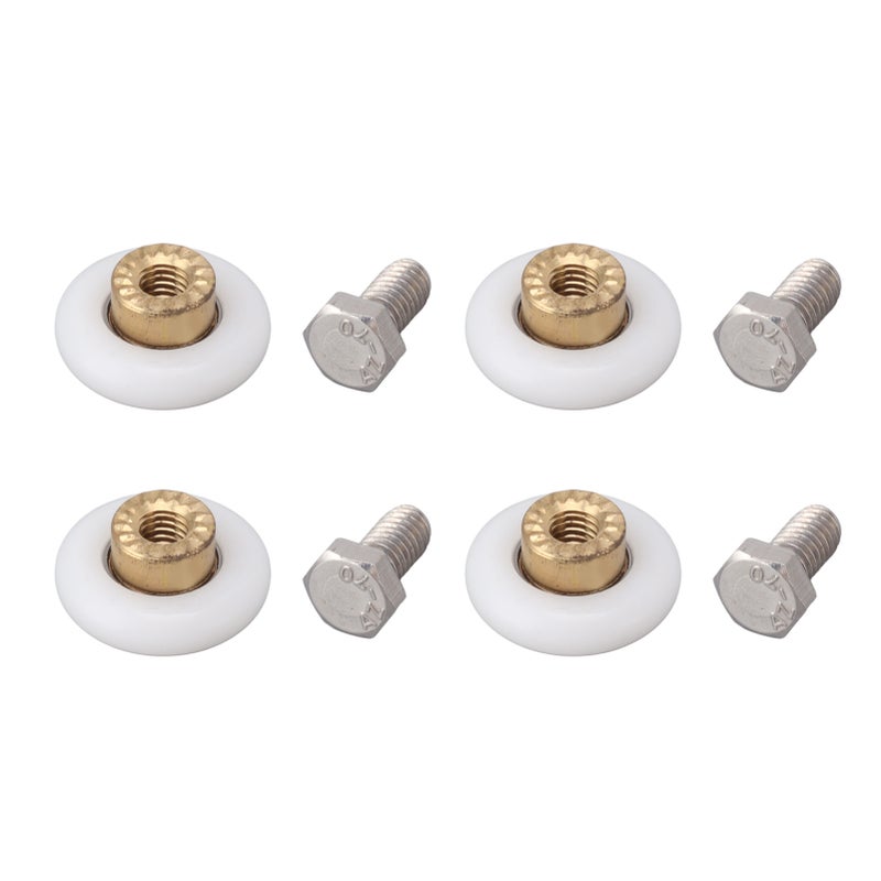 4 Set Shower Door Rollers Runners Wheels Bathroom Glass Door Rollers Runners Pulleys Wheels Replacement Part 25mm - Image 3