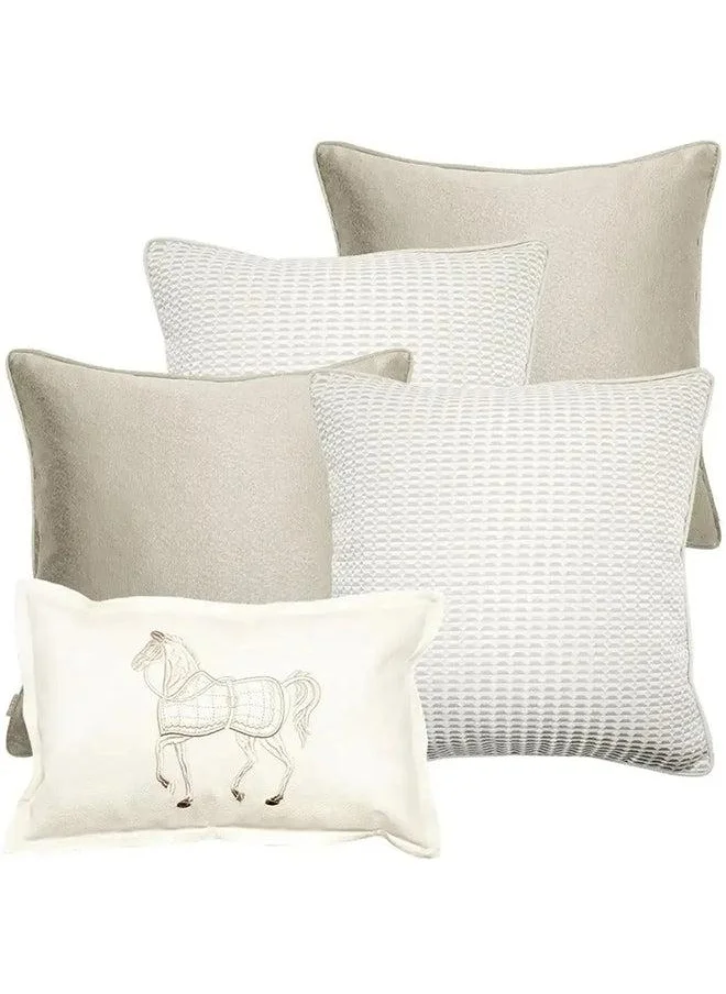 KNOT HOME Cushion Elgine Bundle (with filler) Pillow Knot Home Cover Set for Modern Sofa Contemporary Living Room Bedroom and Office Soft Washable