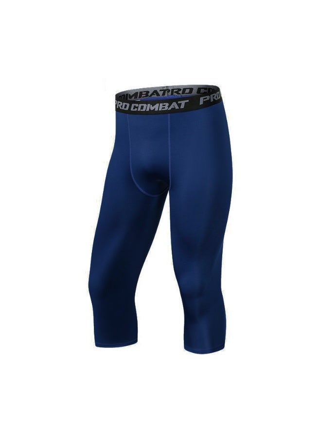 Combat Men Compression Capri Pant Gym Running 3/4 Tights Quick Dry Breathable Basketball Leggings Workout Fitness Men - Image 1