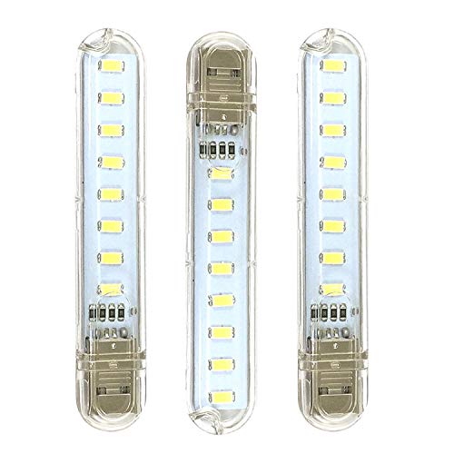AYECEHI OUOU Mini Portable LED Night Light USB Keychain Lights for Reading Outdoor Powered Camping Lamp (3 Pack) - Image 1